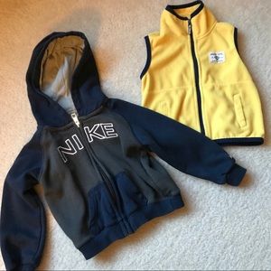 Nike zip hoodie, Carter’s vest lot - bundle & save